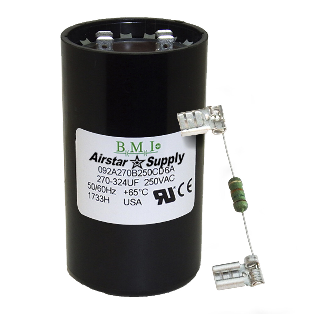 270-324 uF x 250 VAC BMI # 092A270B250CD6A Motor Start AC Capacitor & Resistor
