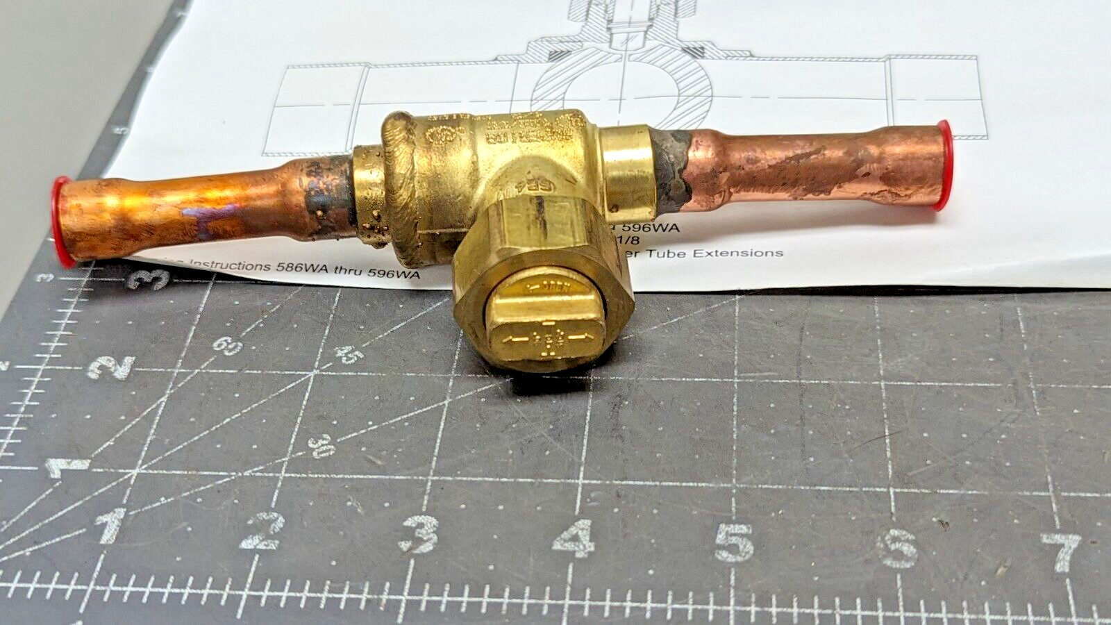 586WA-8ST (12BV) – Superior 1/2″ ODS Refrigeration Ball Valve 700 PSIG [A10]