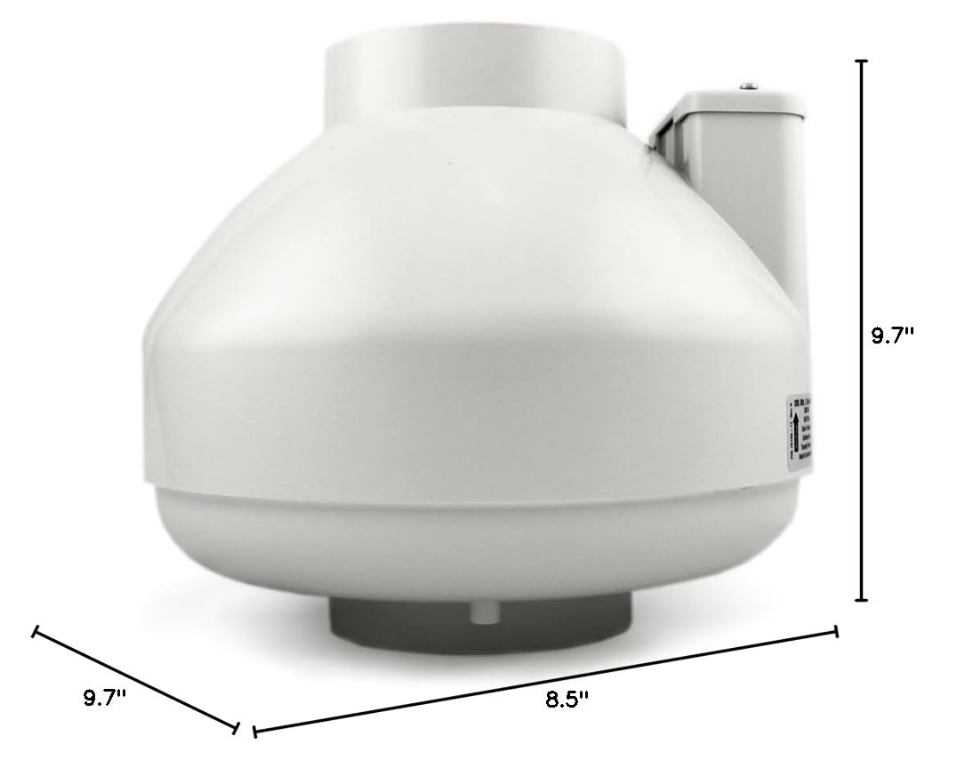 RP145C Radon Fan P/N 23030-1 Inlet/Outlet Diameter of 4.5