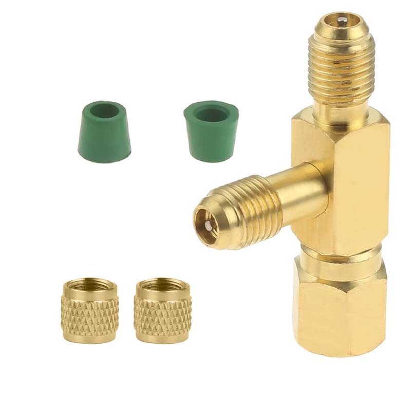 Adapter Refrigeration with Swivel Connector 1/4″ Valves Quick Coupler Access Tee