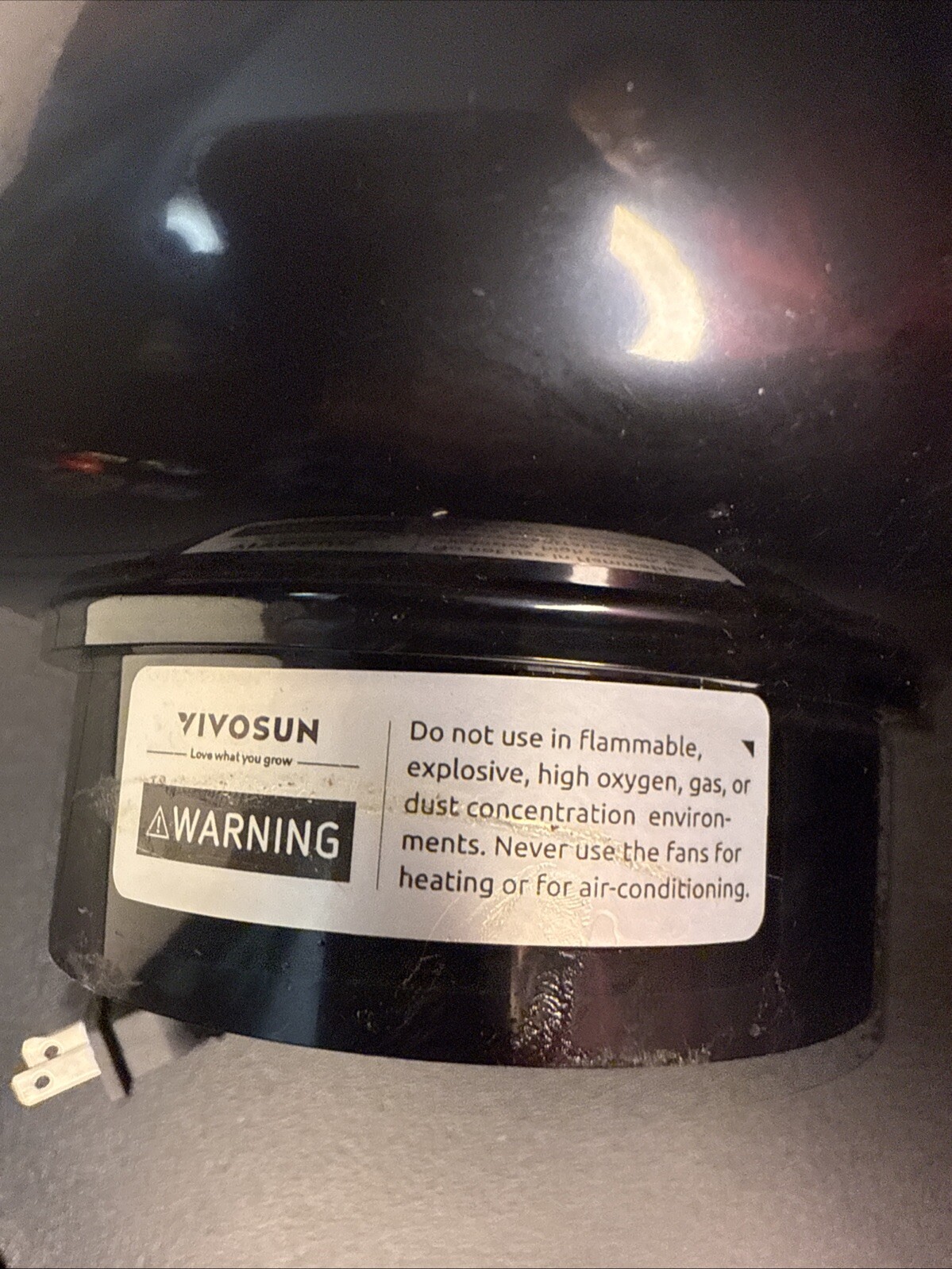 VIVOSUN 4″ Inline Tube Fan 120v Speed 2500rpm Current 0.45A 60Hz Tested 28w