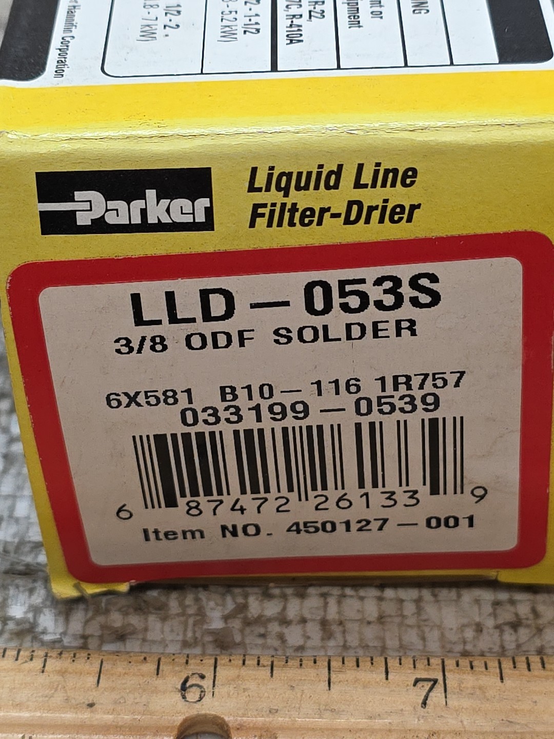 Parker 3/8″ Inch ODF 5 Cu In Solder LLD 053S Liquid Line Filter-Drier NIB
