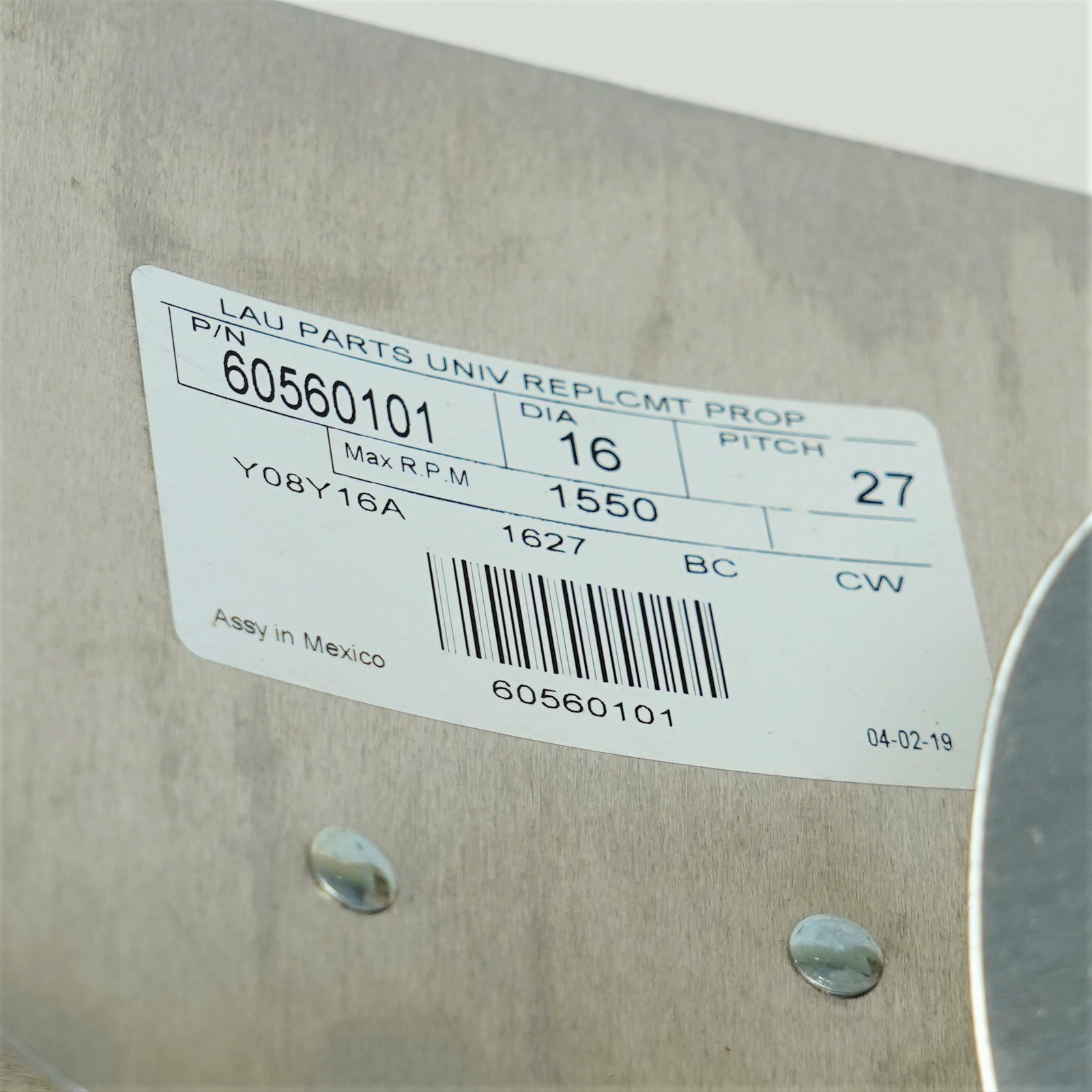 Lau 60560101 16″ Fan Blade CW Rotation 27 Degree Pitch 5 Blades