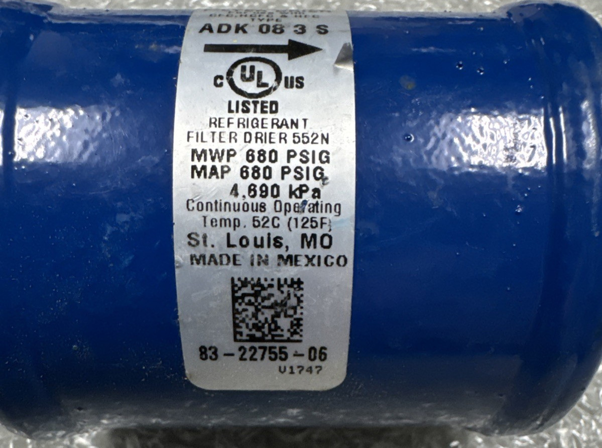 Emerson, 3/8″ ODF Solder, ADK 08 3 S, Liquid Line Filter Drier