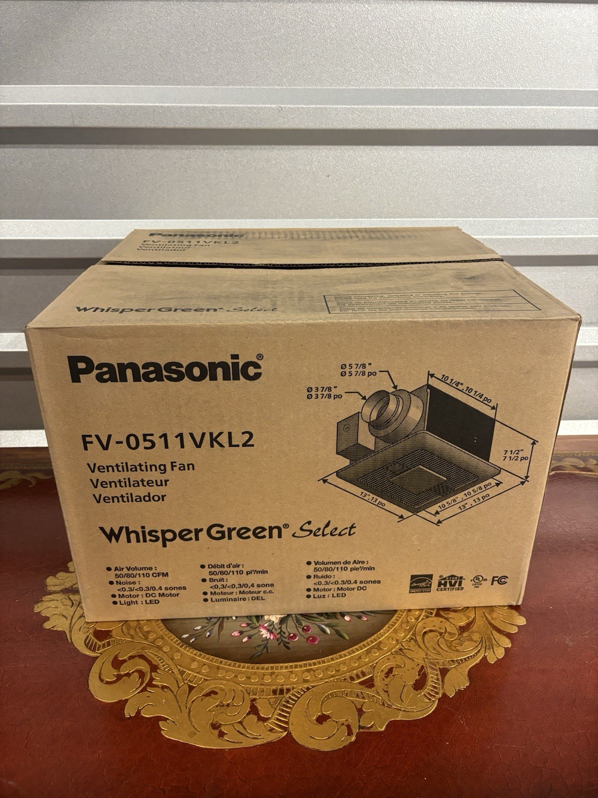 PANASONIC FV-0511VKL2 Whisper Green Select Ventilating Fan