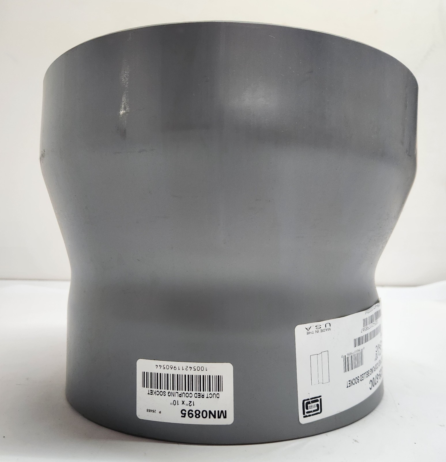 Spears 4329-670C 12″x10″ CPVC Exhaust Duct Reducer Coupling Belled Socket