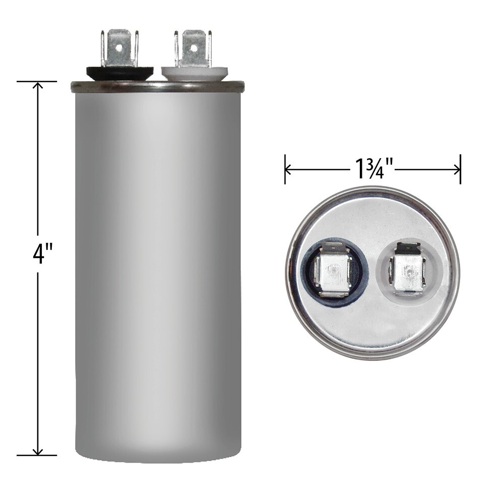 25 MFD x 370 / 440 VAC Round Run Capacitor AmRad USA2212 – Made in the USA