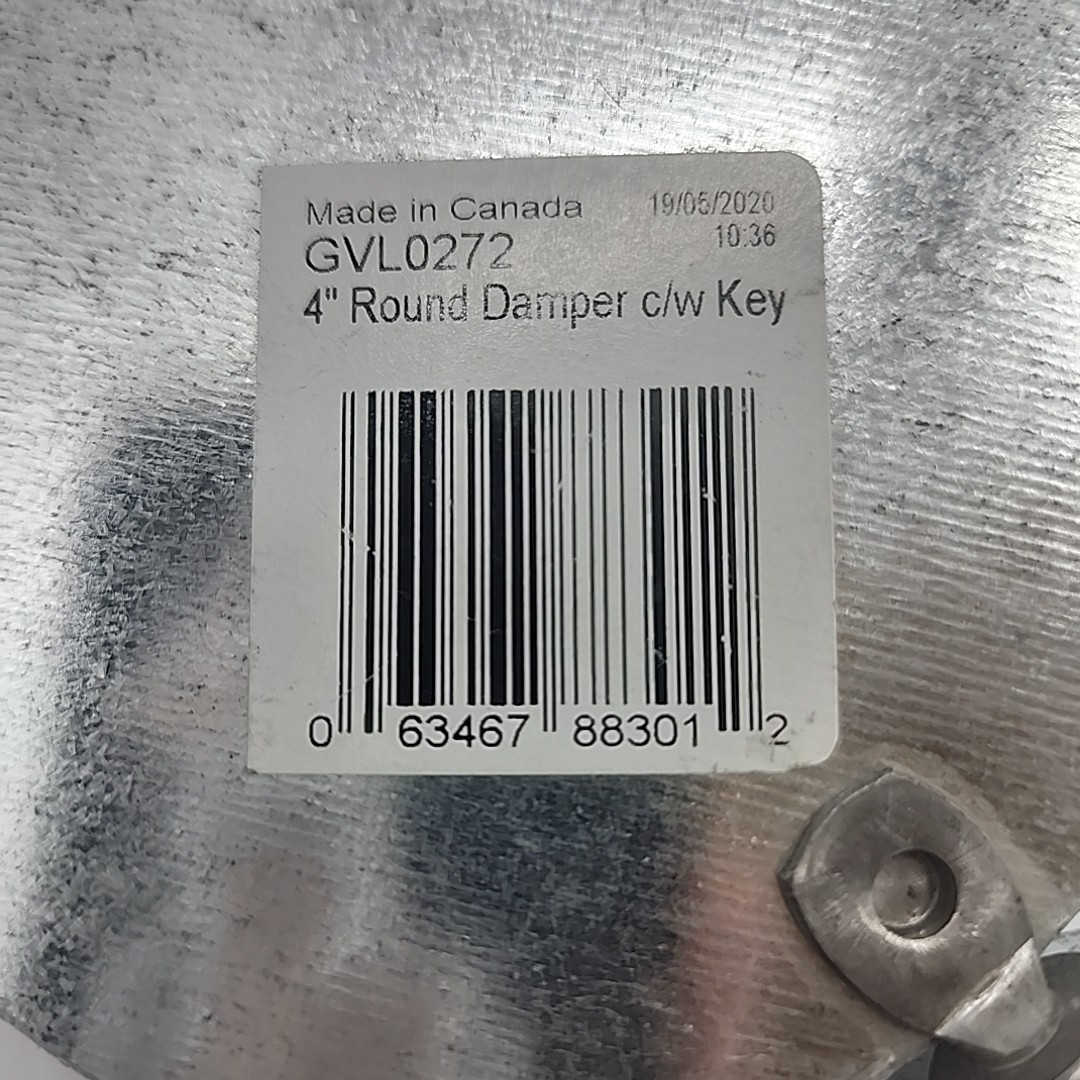 4″ Round Damper c/w Key [109]