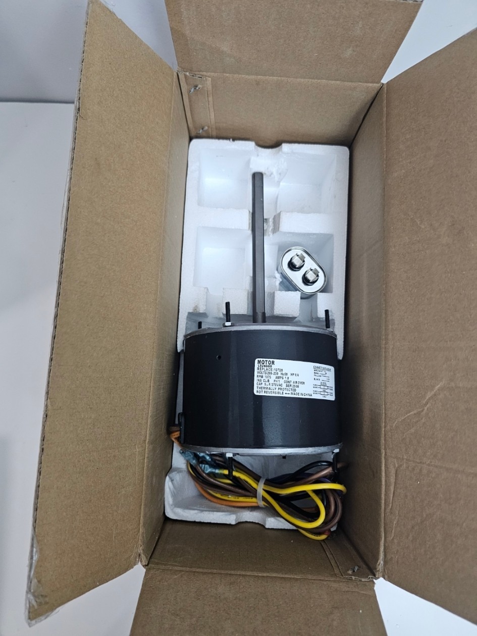 10728 1/4HP Condenser Fan Motor 1075 RPM 208-230V Replaces Mars Fasco Genteq