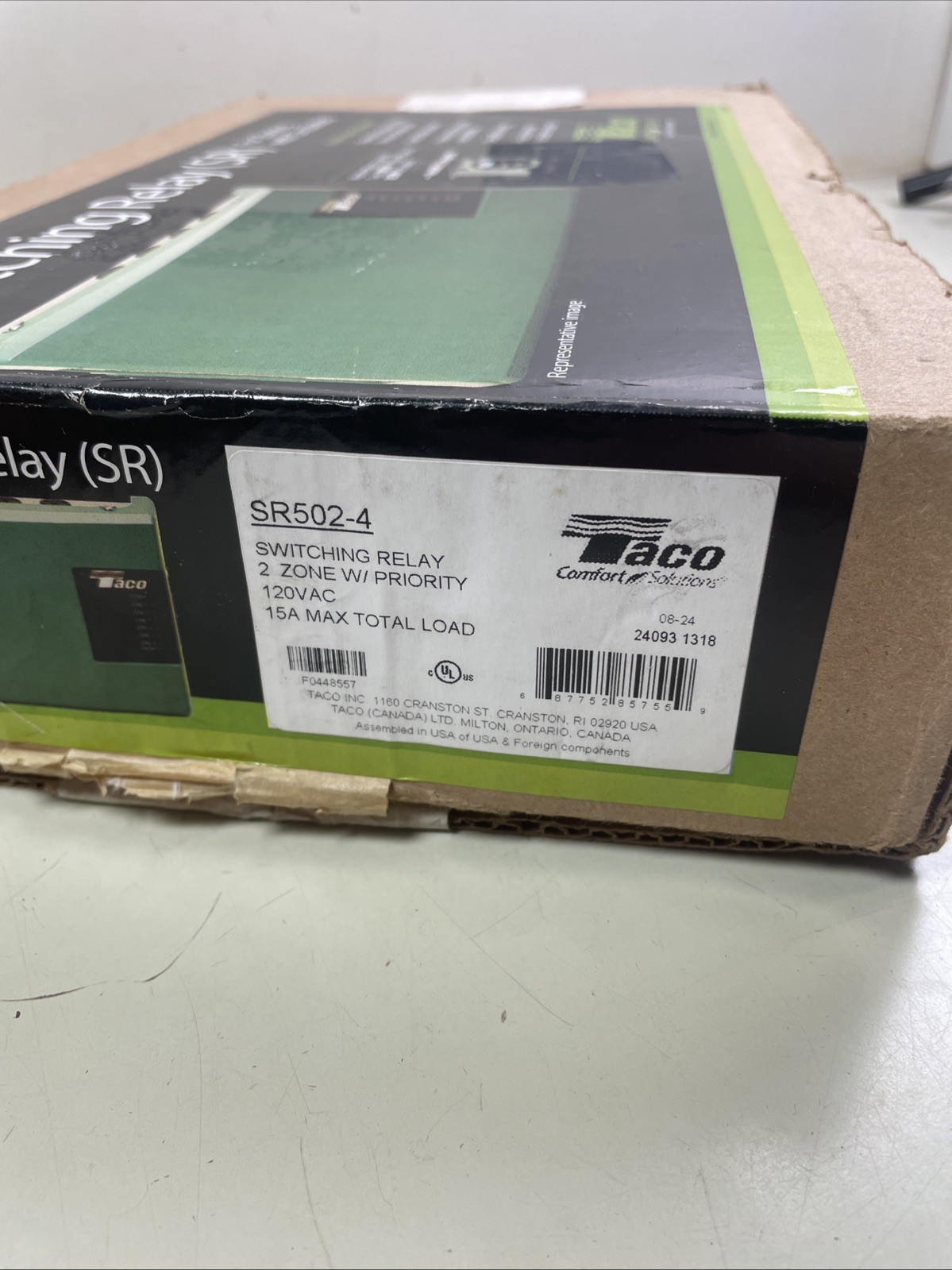 Taco SR503-4 3 Zone Switching Relay Missing 1 Clamp & Several KOs