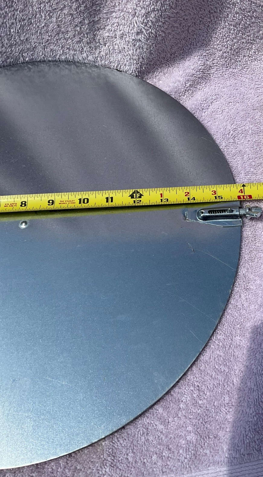 16-Inch Diameter Galvanized Duct Volume Damper with Manual Adjusting Arm