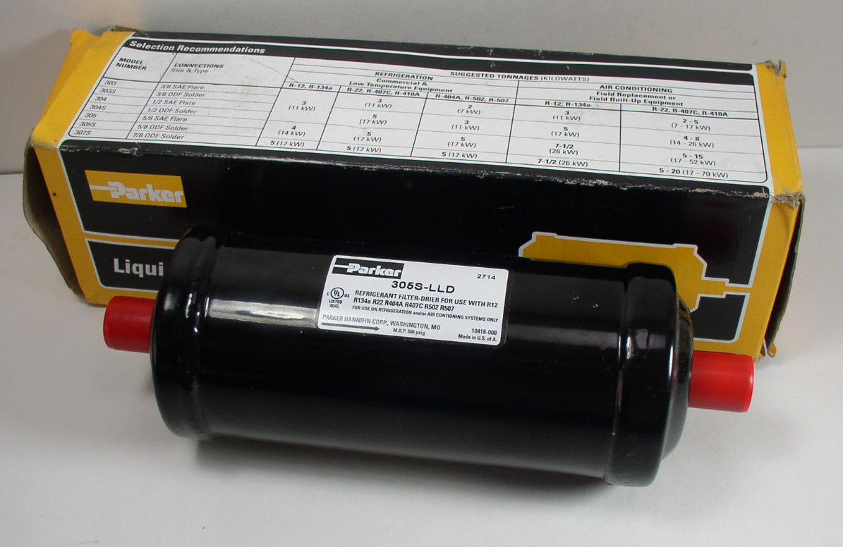 Parker 305S-LLD 5/8″ ODF Solder Gold Label Liquid Line Filter-Drier