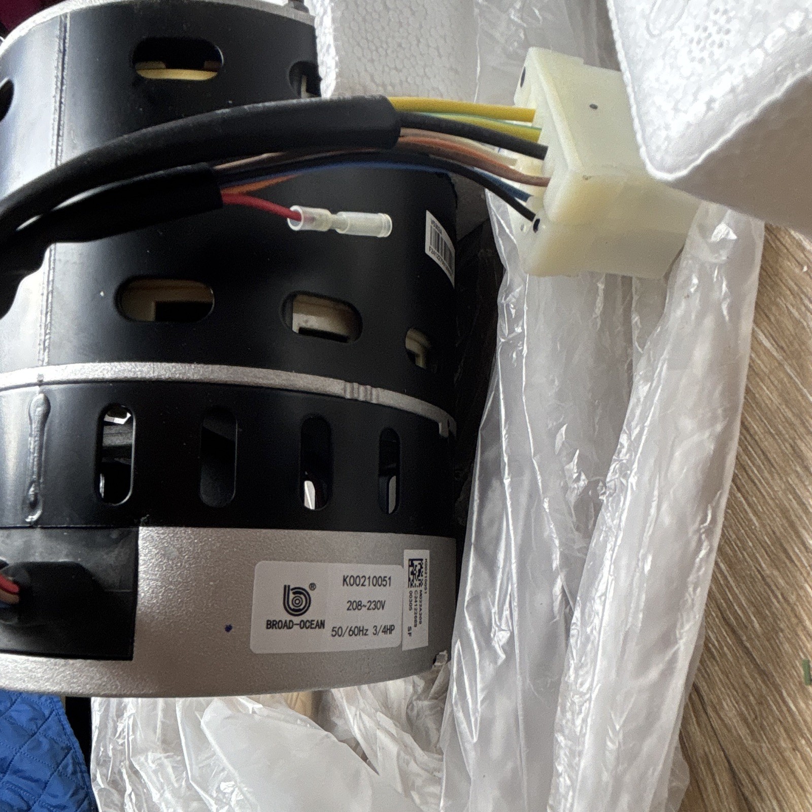 Brand New Carrier HD46AQ268 Broad-Ocean ZWK702D0A3049 3/4 HP ECM Blower Motor