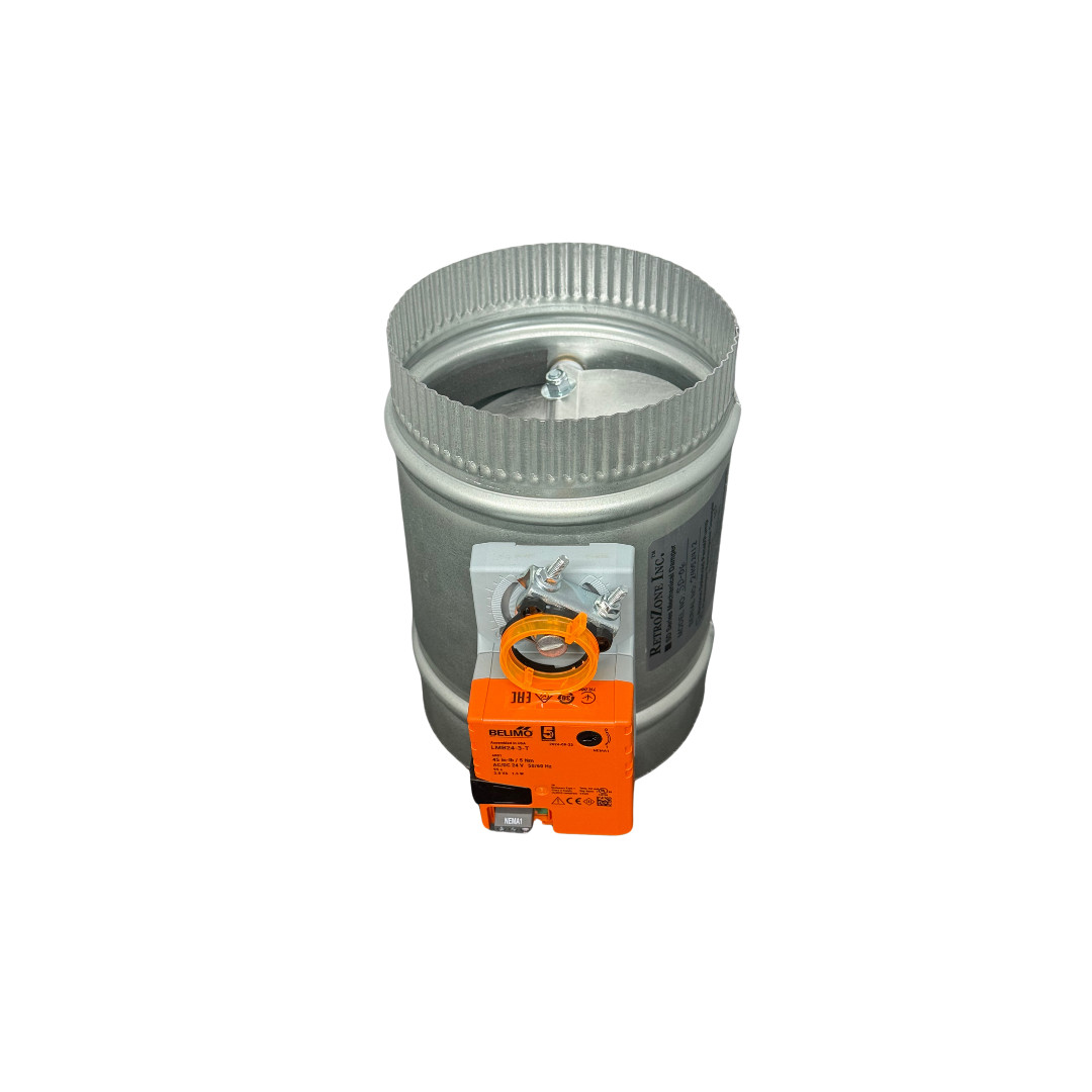 SD 6″ Belimo 3 wire Motorized 24v round zone control damper