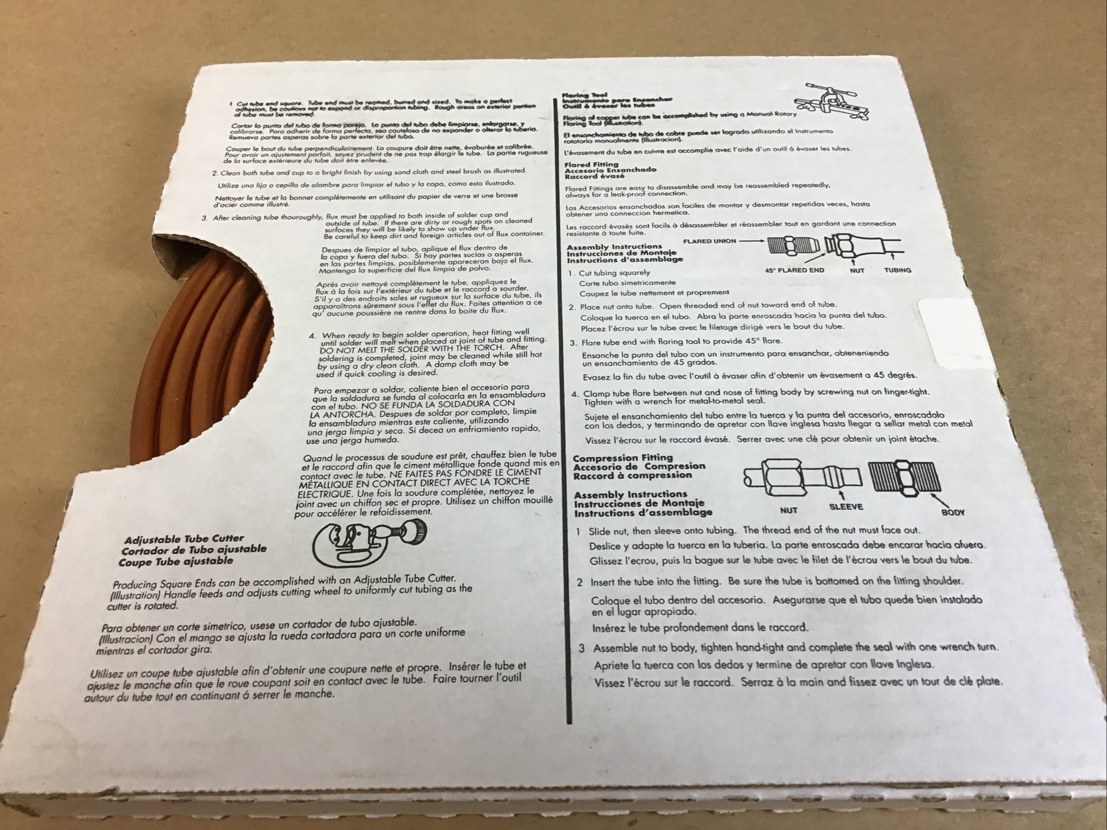 Soft Copper Tube Refrigeration 1/4″ x 20’ JMF COMPANY – Copper Pipe. New Sealed