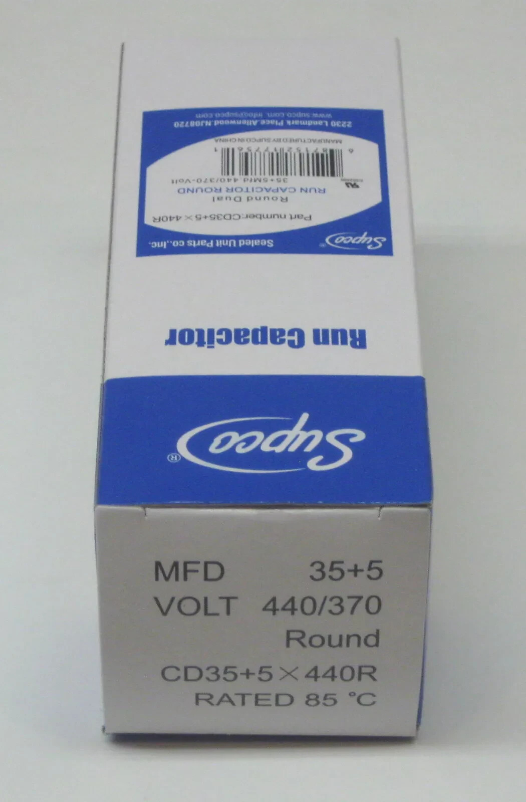 Air Conditioning HVAC Round Dual Motor Run Capacitor 35 + 5 MFD 440 Volt