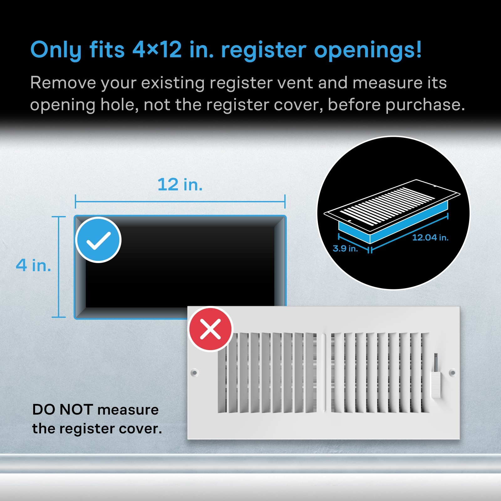 AIRTAP T4, Quiet Register Booster Fan, Heating / Cooling 4 x 12” Register Bronze