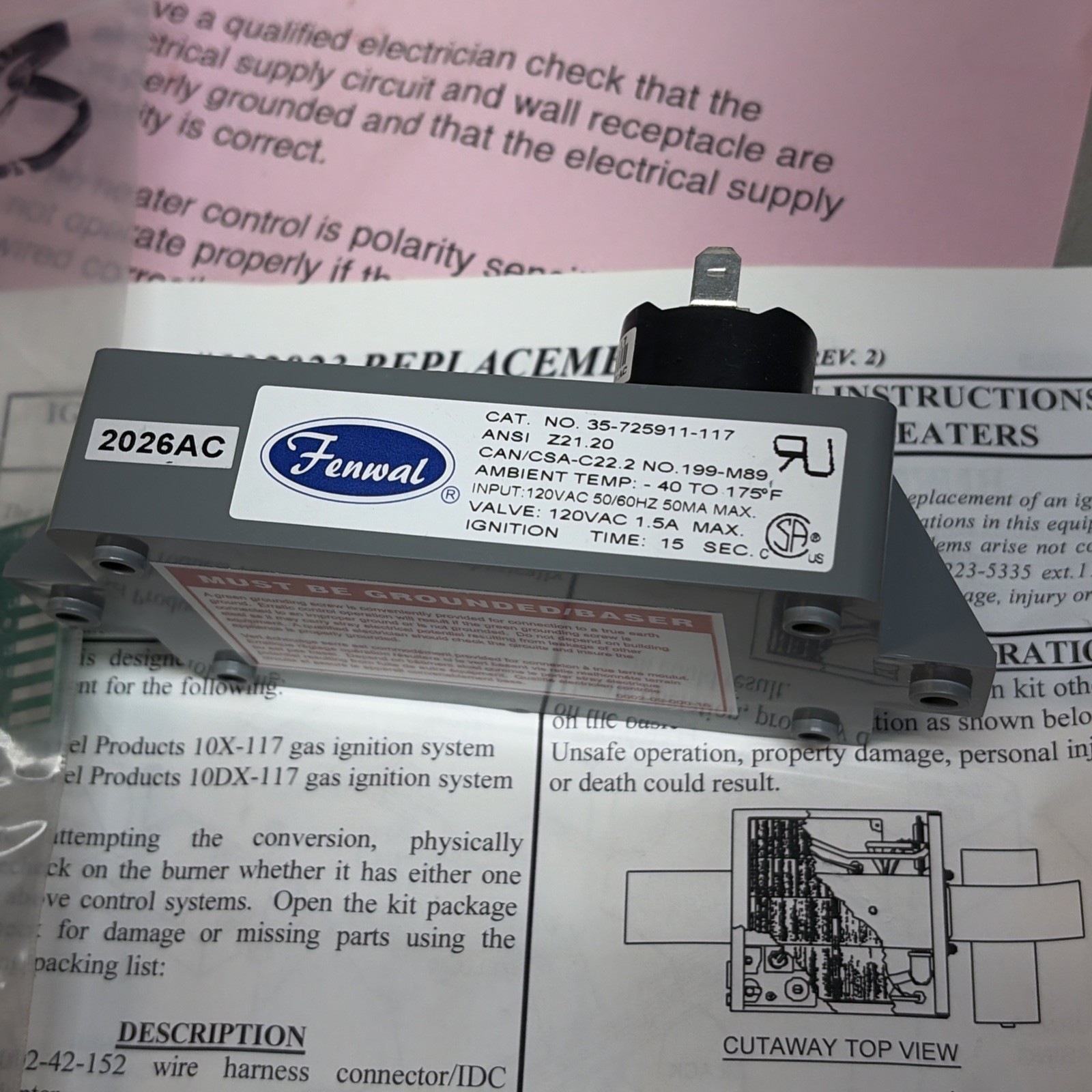 FENWAL 35-725911-117 Direct Spark Ignition Control