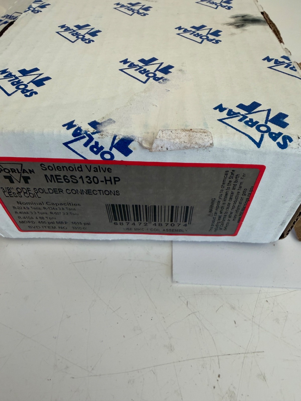 NEW OPEN BOX SPORLAN SOLENOID VALVE ME6S130-HP