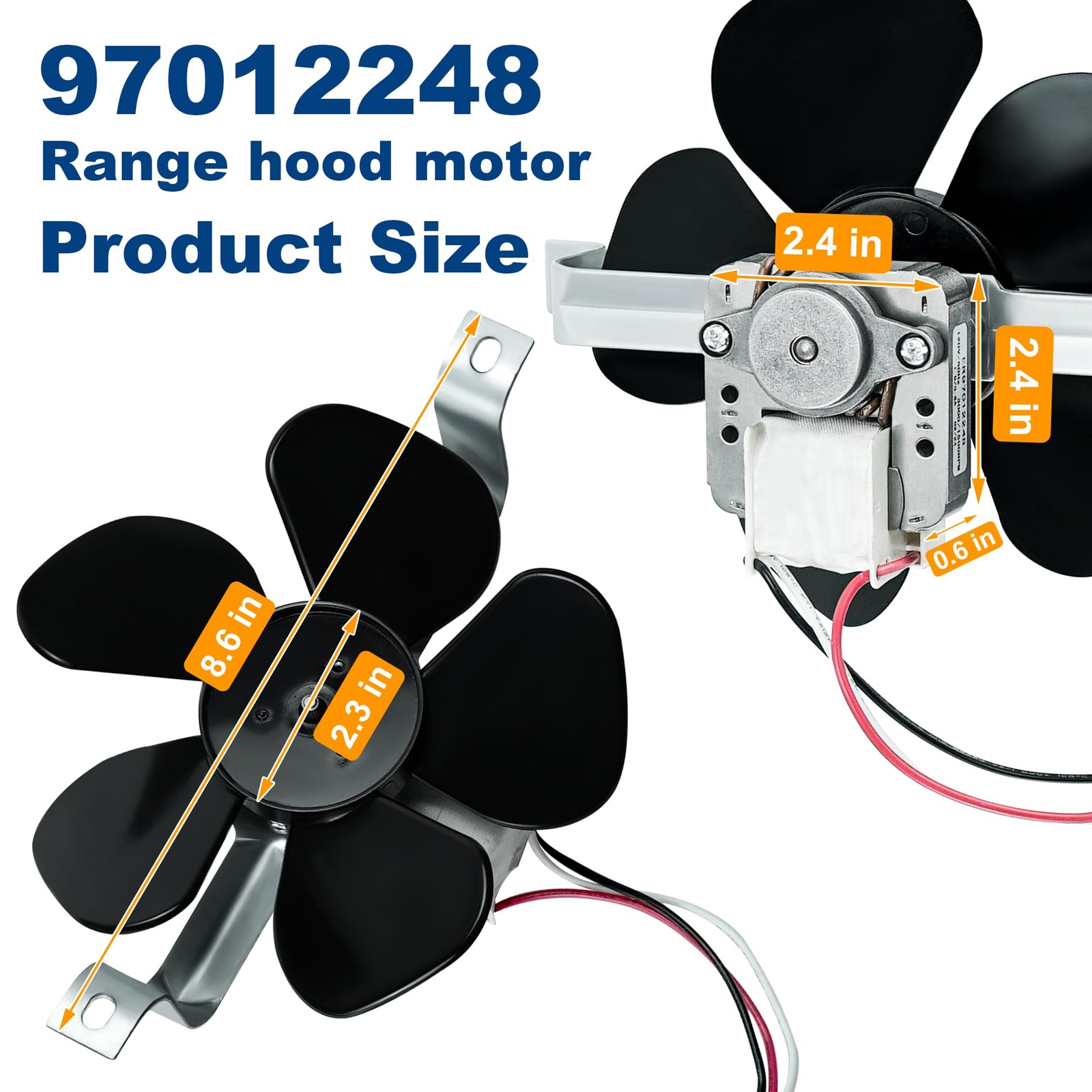 Range Hood Fan Motor S97012248 Replacement for Broan 40000 42000 Series