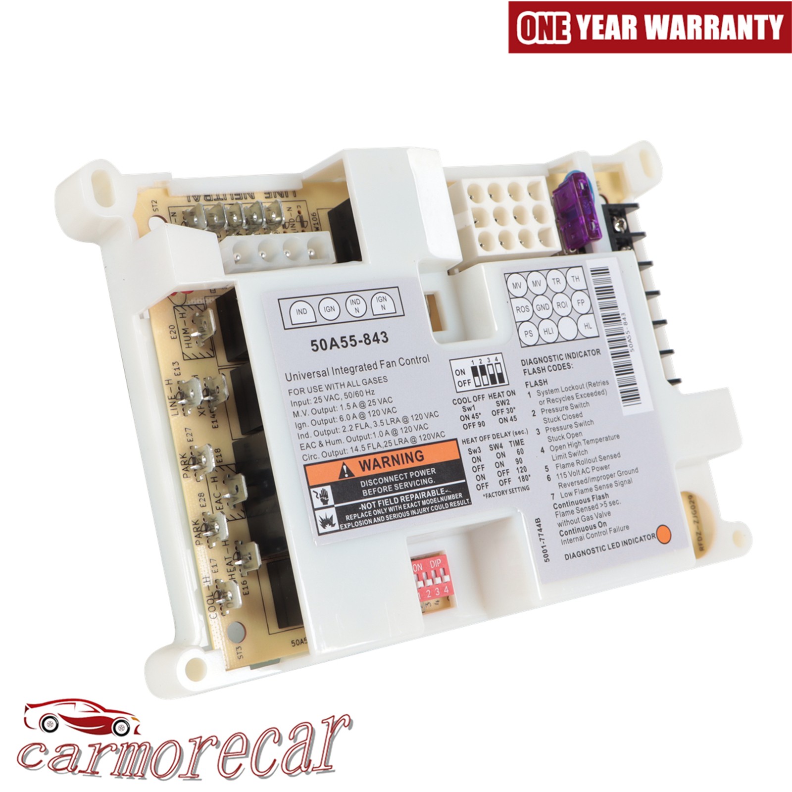 Furnace Control Circuit Board Replacement for White Rodgers 50A55-843