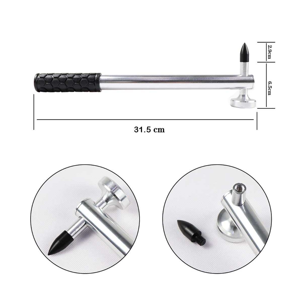Paintless Dent Repair Tools Kit 12PCS Aluminum Dent Hammer with Knock Down Tool