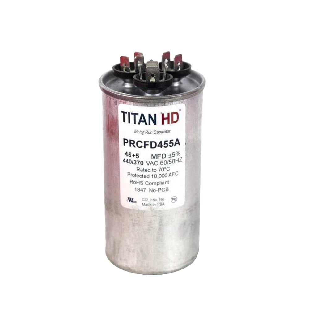Round Capacitor set replacement fits for Titan HD 45+5MFD part