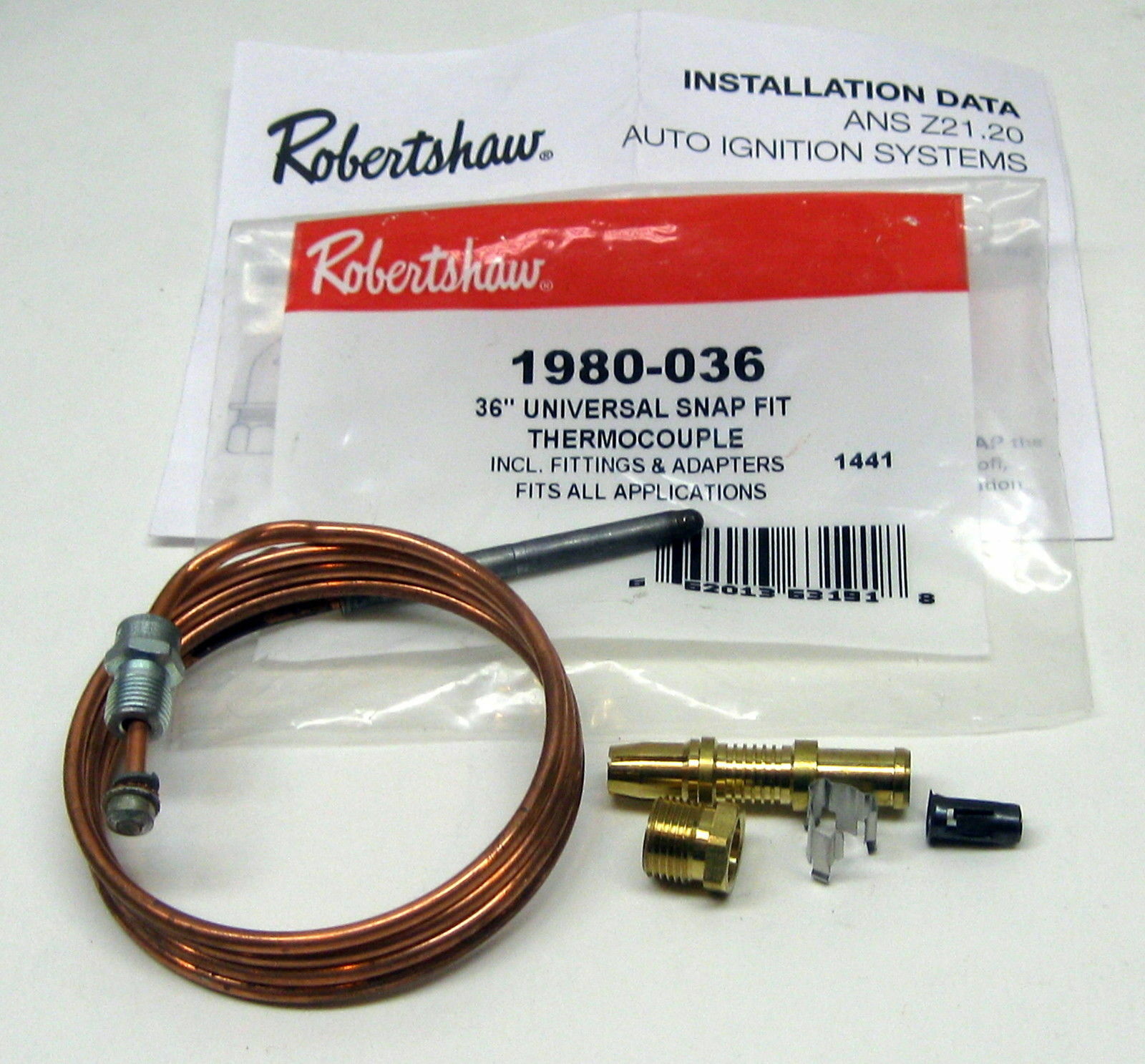 Robertshaw Thermocouple 36″ 1980-036 Snap Fit Universal (51-1455)