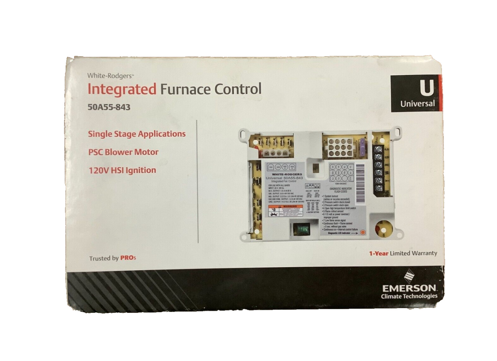 50A50-473 White-Rodgers Gas Furnace Control Board York CNT2182 / D330930P01 NEW