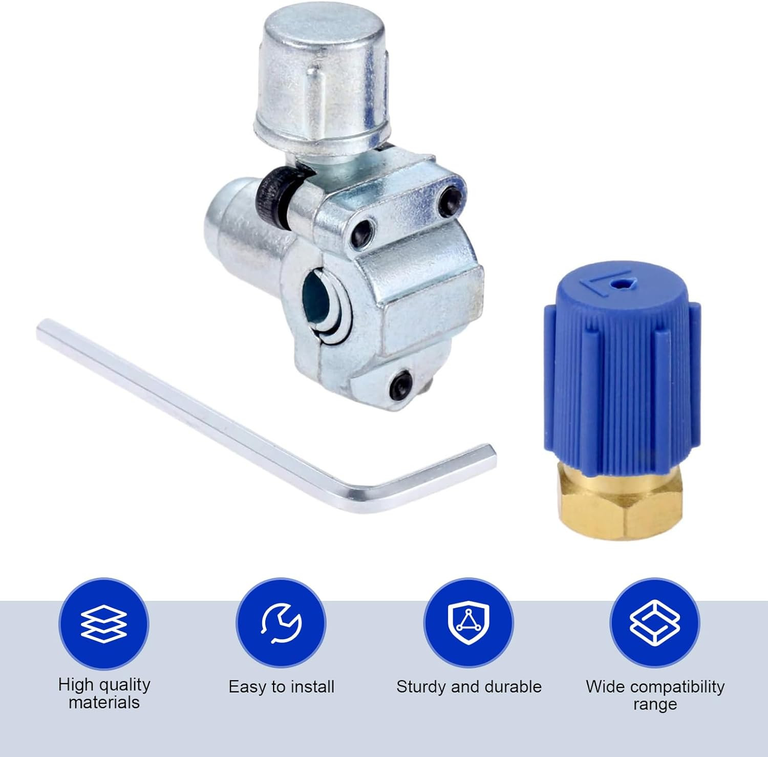 1 PC A/C Retrofit Valve Kit, Bullet Piercing Tap Valve Kit, R12 to R134A Convers