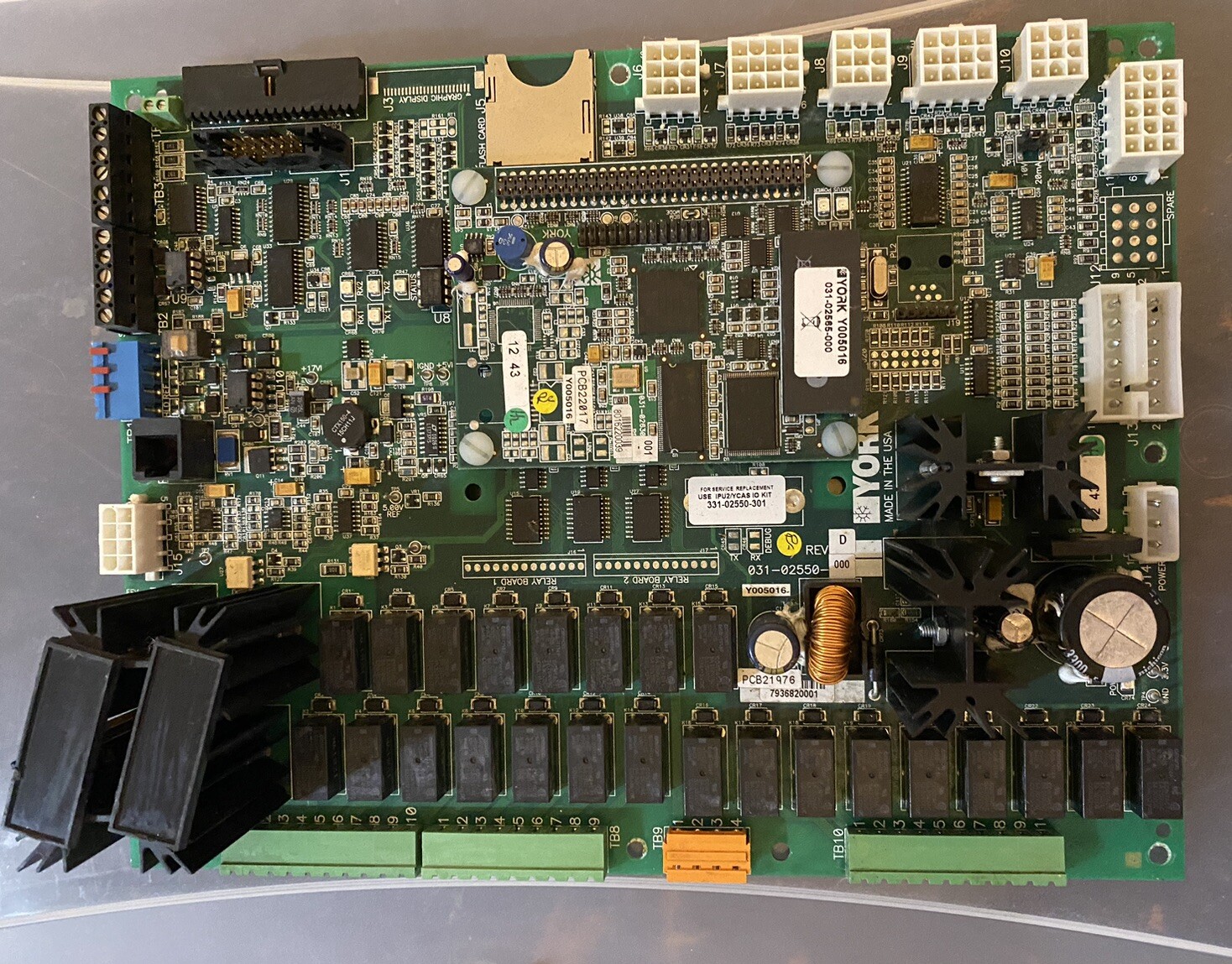 Parts or Repair York 031-02550-000 I/O Chiller Control Board