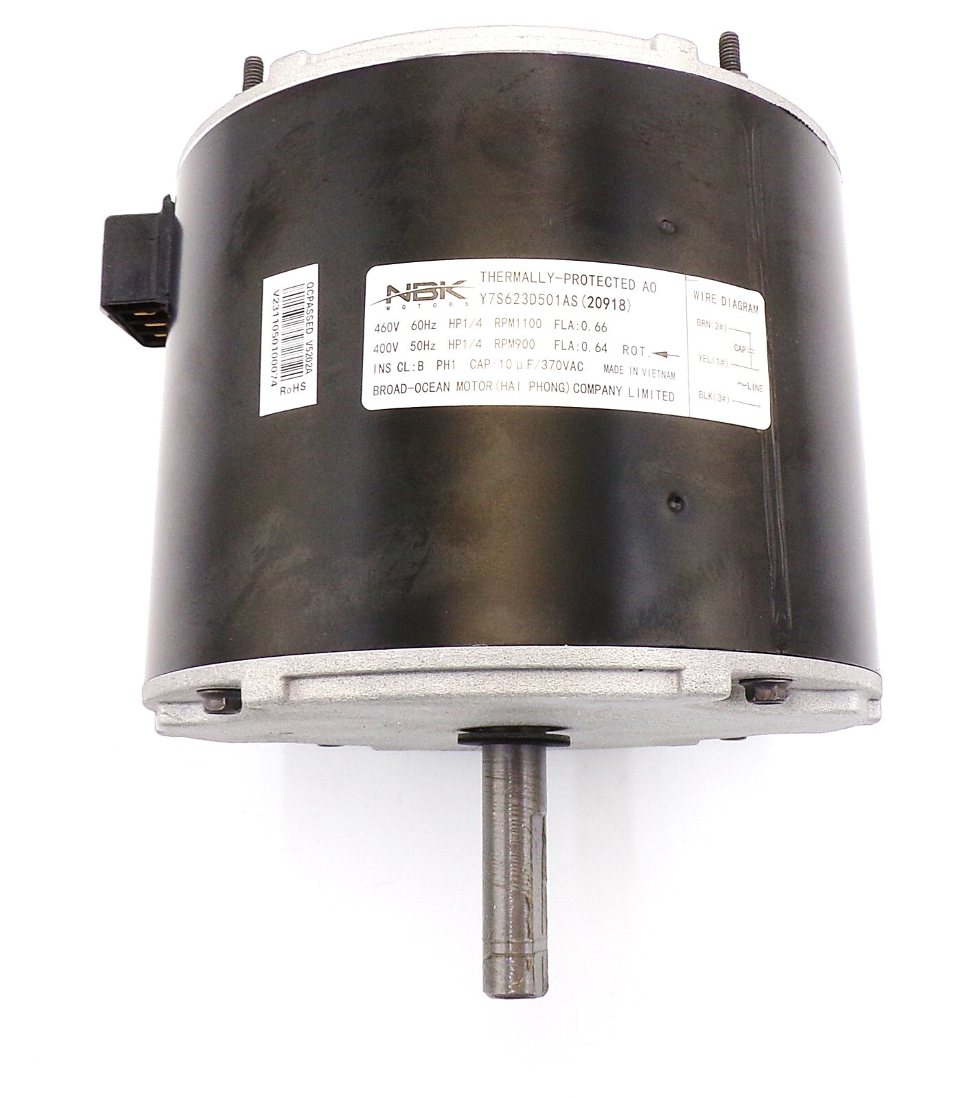 Condensor Motor 460/400v, 1/4 Hp, 1100/900 Rpm for Carrier – Part# HC39GE469