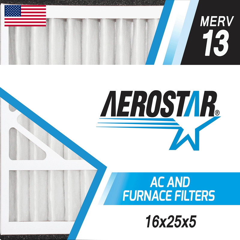 Aerostar 16X25X5 Air Filter Merv 13 Furnace Filters Ac Hvac Replacement For