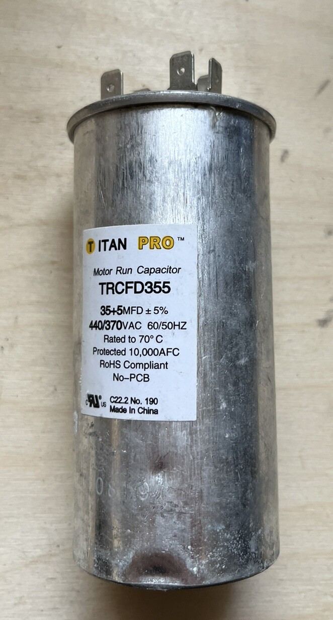Titan Pro TRCFD355 Capacitor 35/5 370-440V G36-322 USED