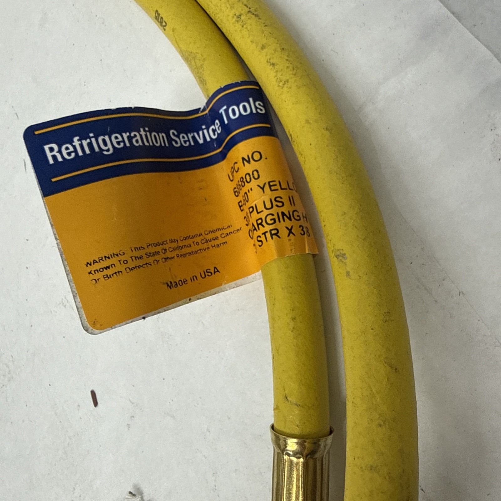 Yellow Jacket 14560 Charging/Vacuum Hose, 60 In, Yellow