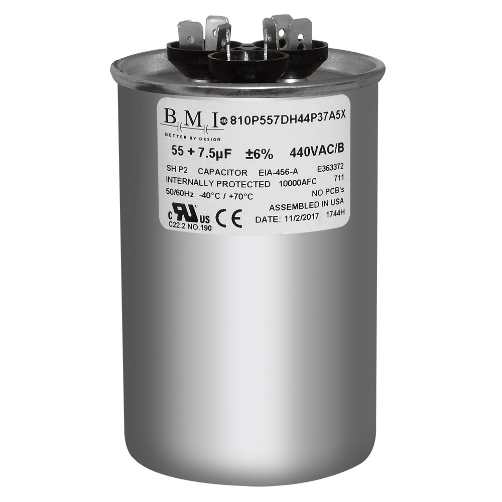 USA Replacement for GE / GENTEQ 55/7.5 uf MFD 370 volt vac Z97F9973 97F9973