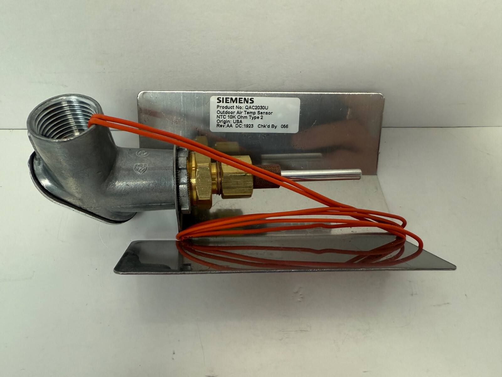 SIEMENS QAC2030U OUTDOOR AIR TEMPERATURE SENSOR NTC 10K OHM TYPE 2 NEW