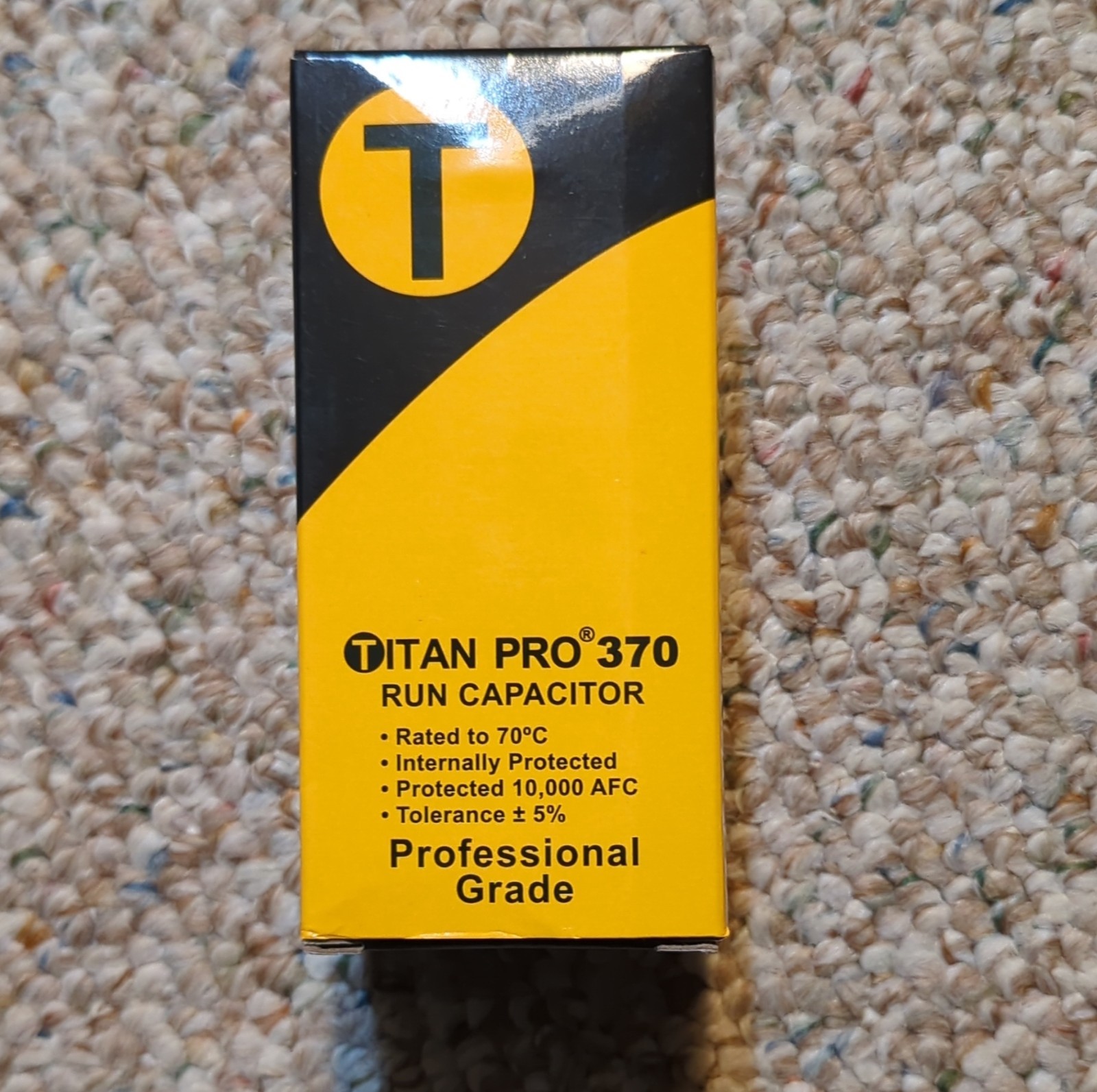 Titan Pro Motor Run Capacitor TRCD355 35+5 MFD 370 VAC Round Professional Grade