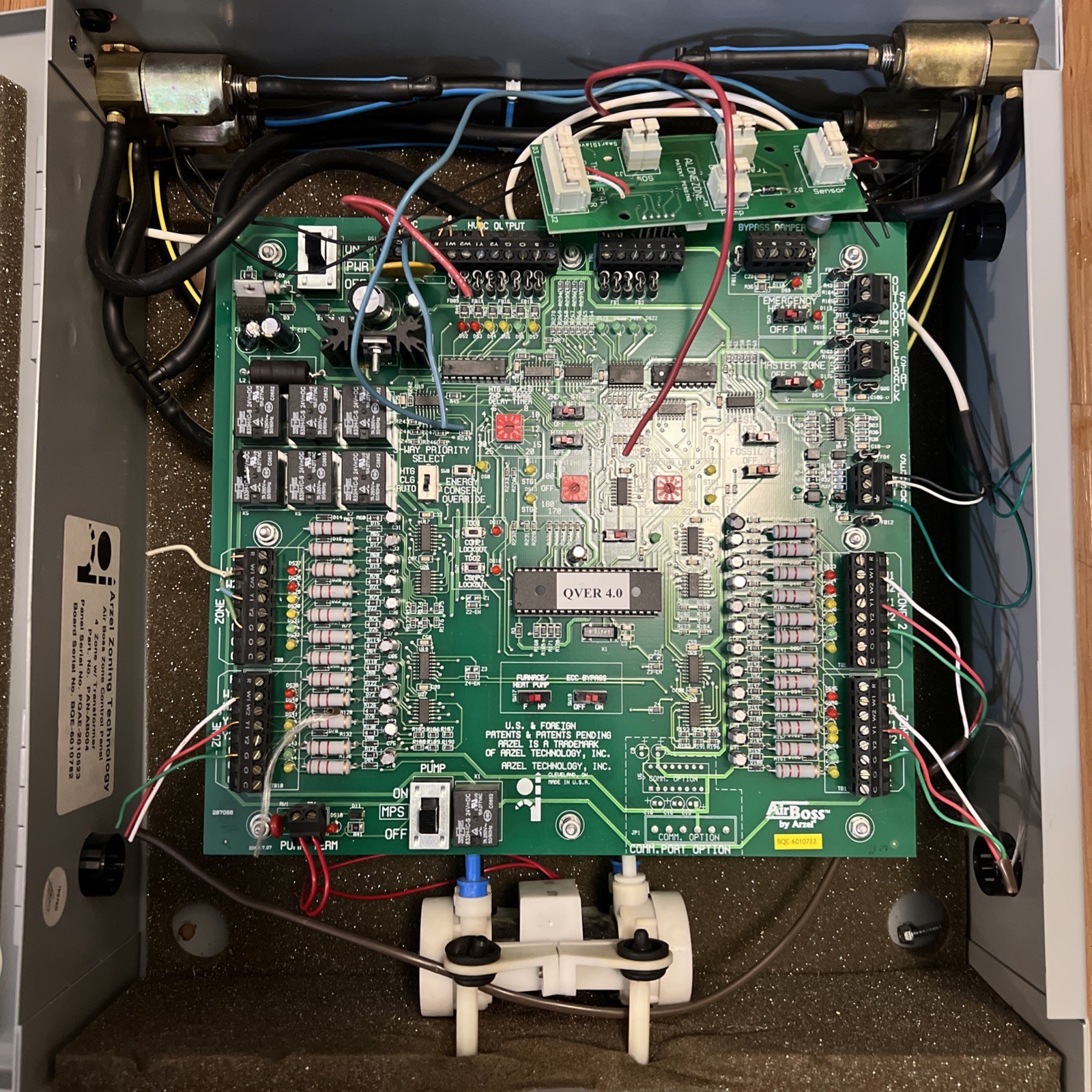 Arzel Zoning Technology Air Boss 4 Zone Furnace Damper Control Board Panel HVAC