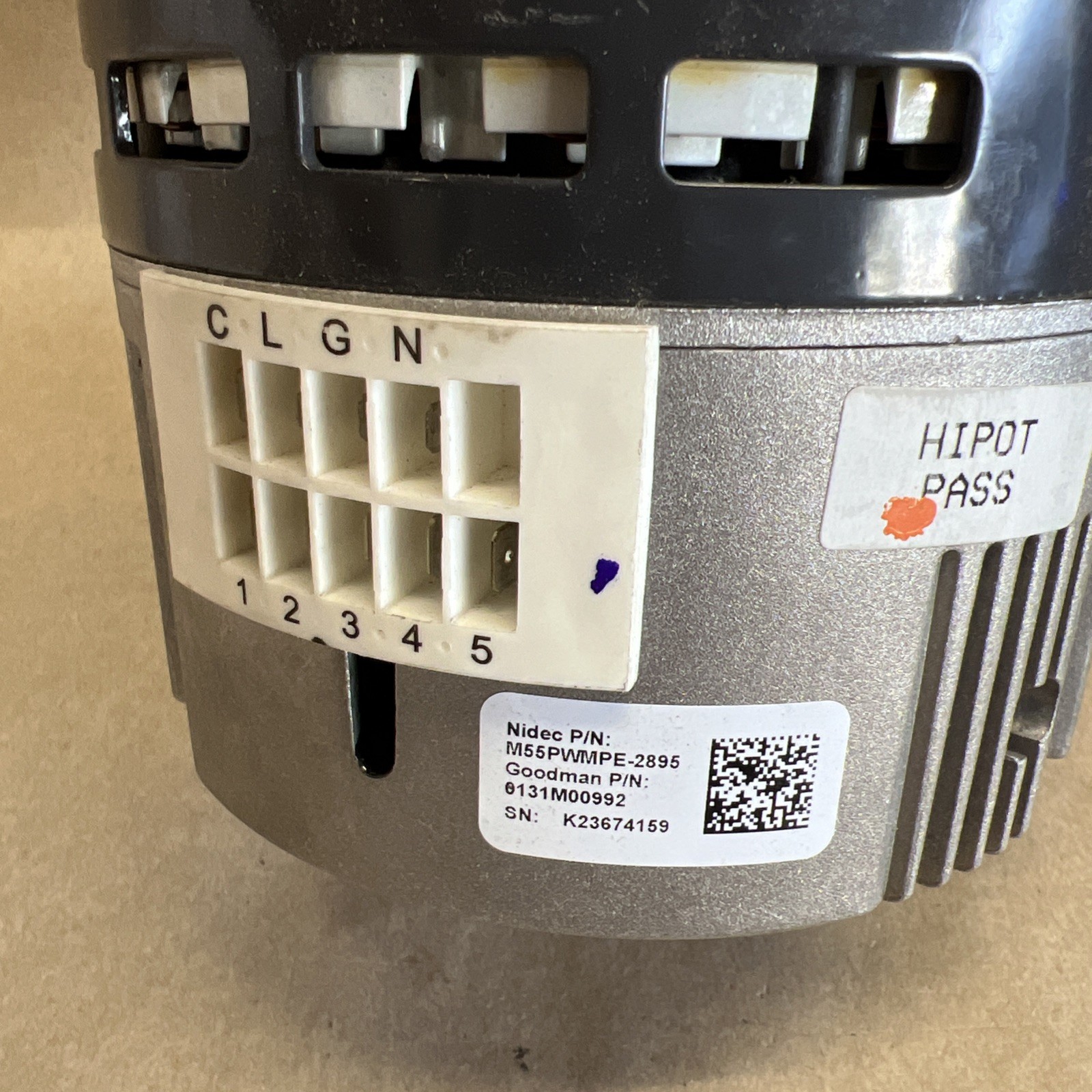 US MOTORS M55PWMPE-2895 FURNACE BLOWER MOTOR 3/4HP