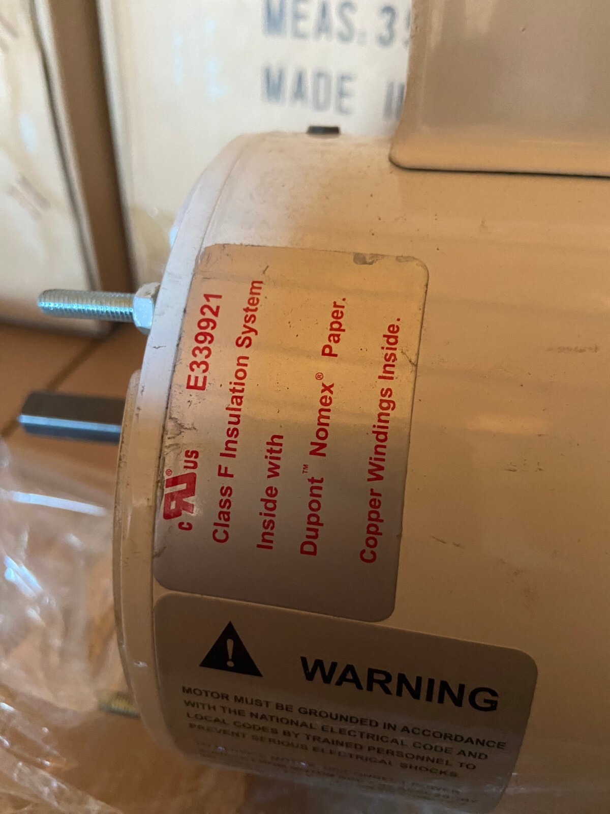 1/3 HP 1725 RPM 115V / 230V Fan Motor New 1/2″ x 2″ shaft CW rotation