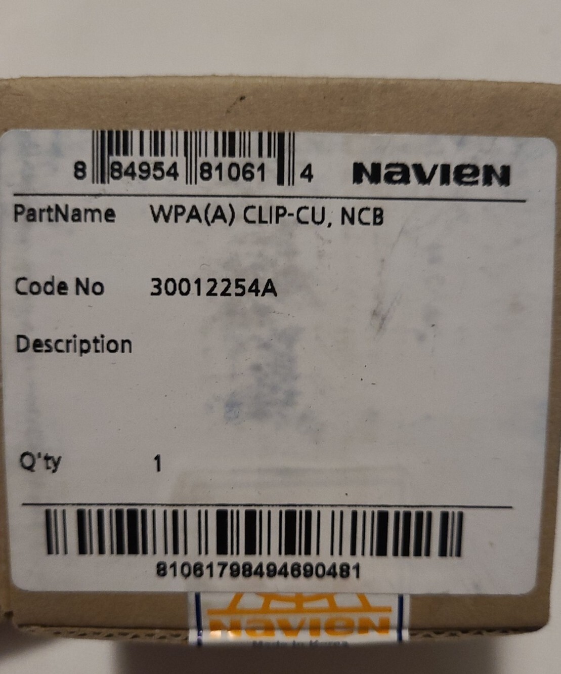 Factory Sealed Navien #30012254A Primary H/E Outlet Adapter