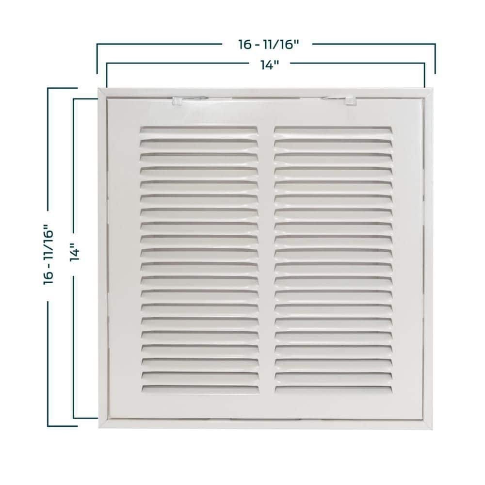 14 in. x 14 in. Steel Return Air Filter Grille for Wall or Ceiling Openings