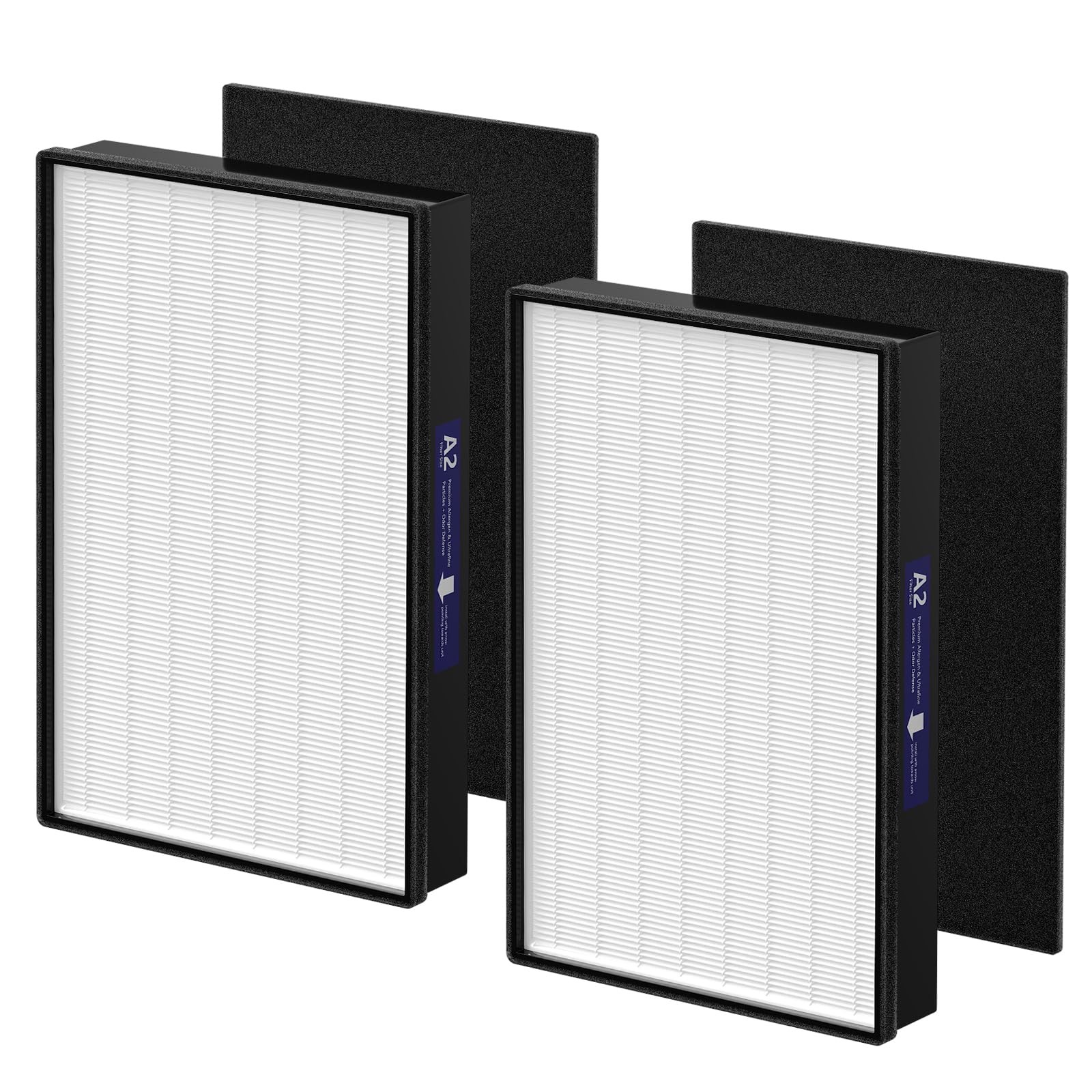 2 Pack A2 HEPA Replacement Filter Compatible with Filtrete Room 2 Pack-A2