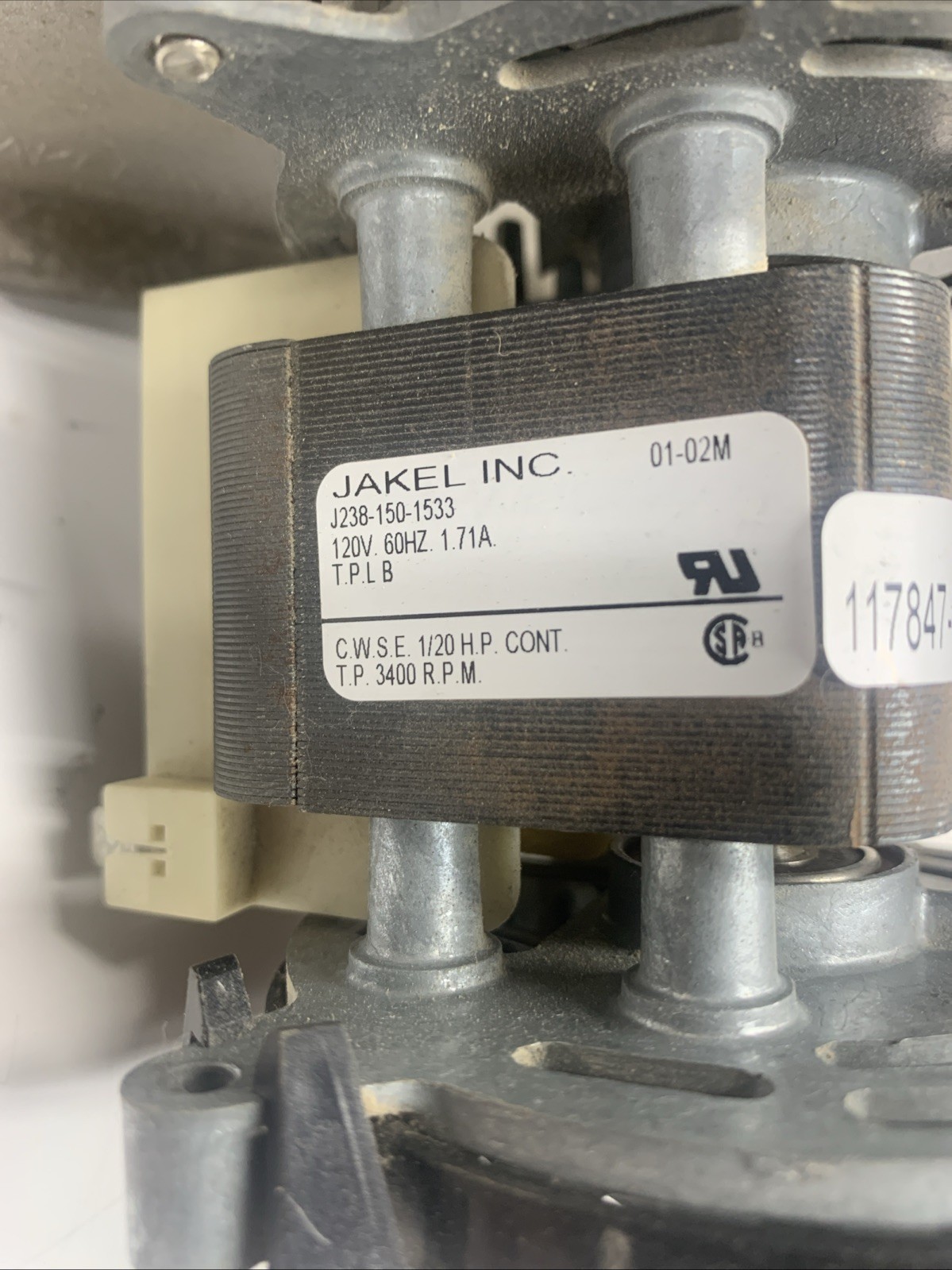 JAKEL J238-150-1533 Furnace Inducer Motor 117847-00