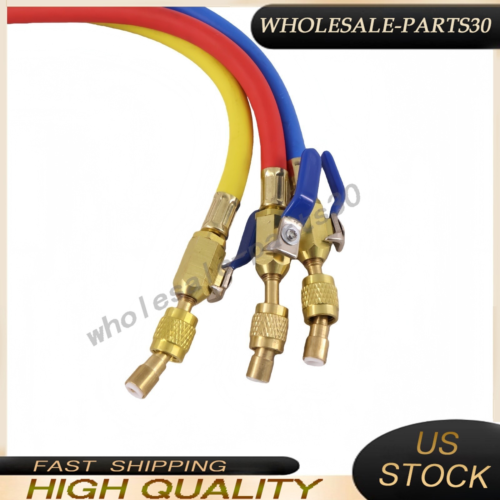 For 29986 Plus II 72″ HVAC Charging Hose Set 1/4″ (3-Pack) NEW USA
