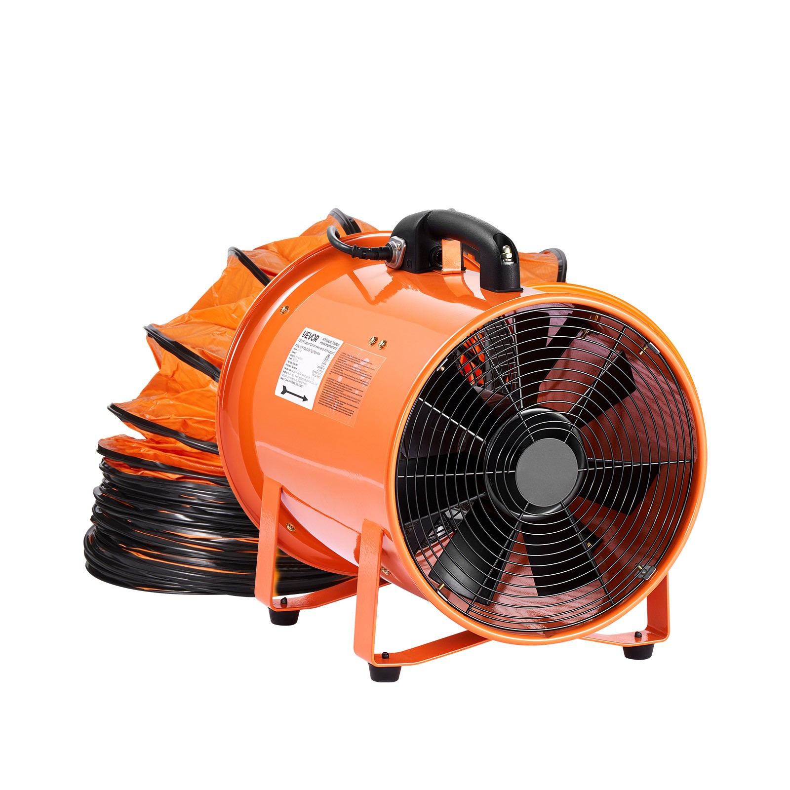 VEVOR 12″ Extractor Fan Blower Portable 16.4ft Duct Hose Ventilator Industrial