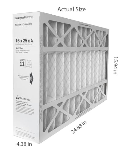 Honeywell Fc100A1029 2 – 16 X 25 X 4 Pleated Air Filter Merv 11 Bundle Same Day