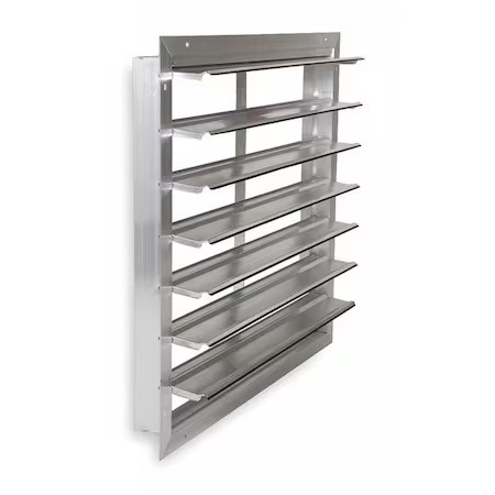 Dayton 3Hhp1 54 In 57″H-W 5 1/4″L Aluminum Backdraft Damper, 54-1/2 In X 54-1/2