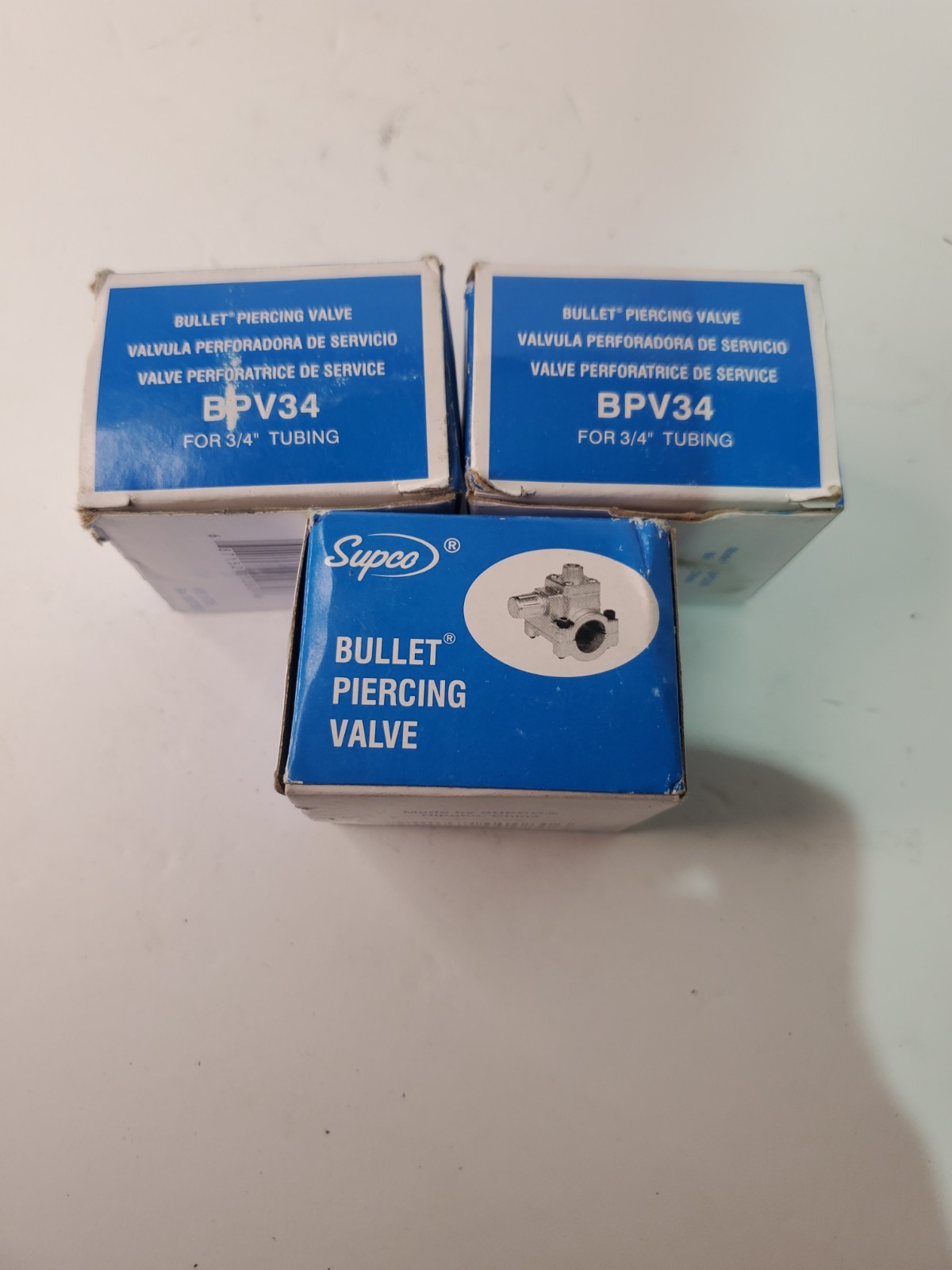 3 PACK Supco BPV34 Bullet Piercing Valve For 3/4” Inch Tubing